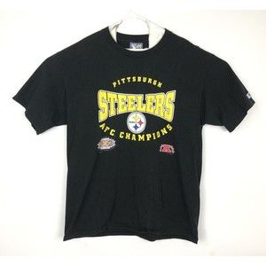 VTG Mens 1996 Lee Sport Pittsburgh Steelers AFC Champions Tee Shirt SZ XL USA